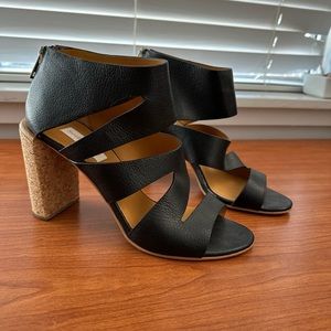 See by Chloé pebbled leather sandals heels